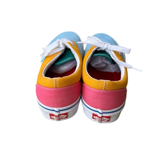 Vans Era Canvas Shoe Multi Bright Colorblock Blue Multicolor Mens 8.5 Womens 10 - Picture 4 of 8